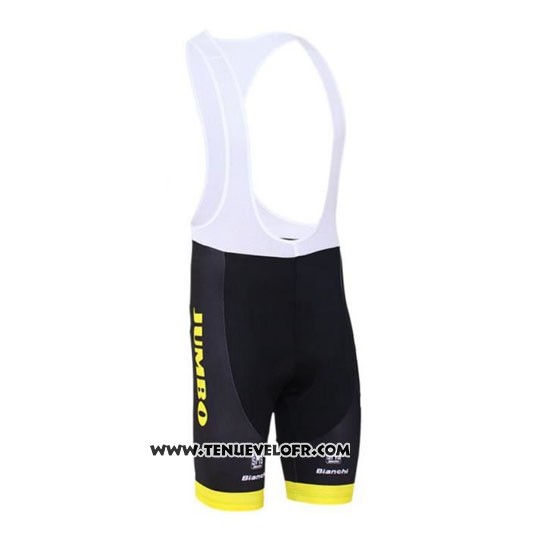 2016 Maillot Ciclismo Lotto NL Jumbo Blanc et Jaune Manches Courtes et Cuissard